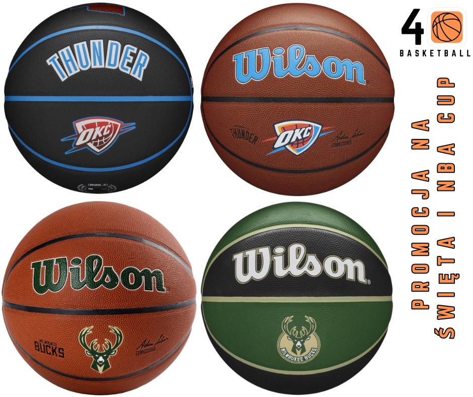 Codziennie prezent. 17.12. Wszystkie piłki Milwaukee Bucks i Oklahoma City Thunder.