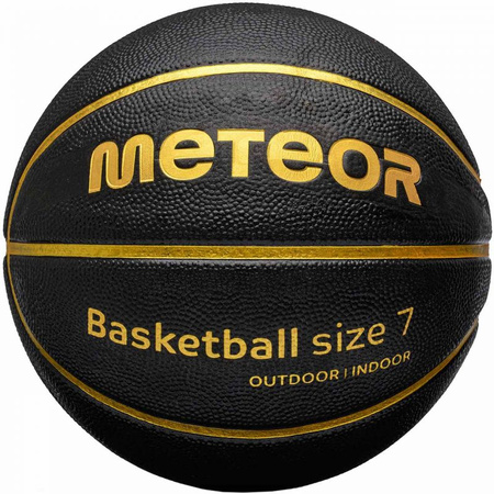 Piłka koszykowa Meteor Cellular 7 czarno-złota 16697
